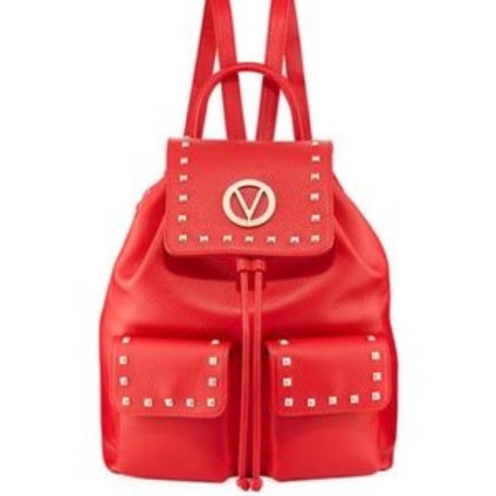 Mario Valentino Simeon Studded Leather Backpack